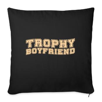 Idée cadeau de partenaire de relation amoureuse de couples de petit ami - Housse de coussin décorative 45 x 45 cm - noir - Devant