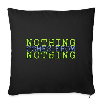 de Nichs vient Rien proverbe - pour tous ceux qui - Housse de coussin décorative 45 x 45 cm - noir - Devant