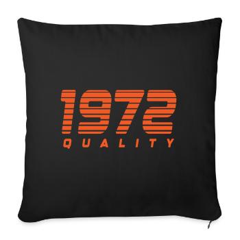 1972 quality | Farbe änderbar - Sofakissenbezug 45 x 45 cm - Schwarz - Vorne
