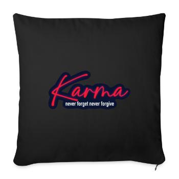 Karma - Sofakissenbezug 45 x 45 cm - Schwarz - Vorne