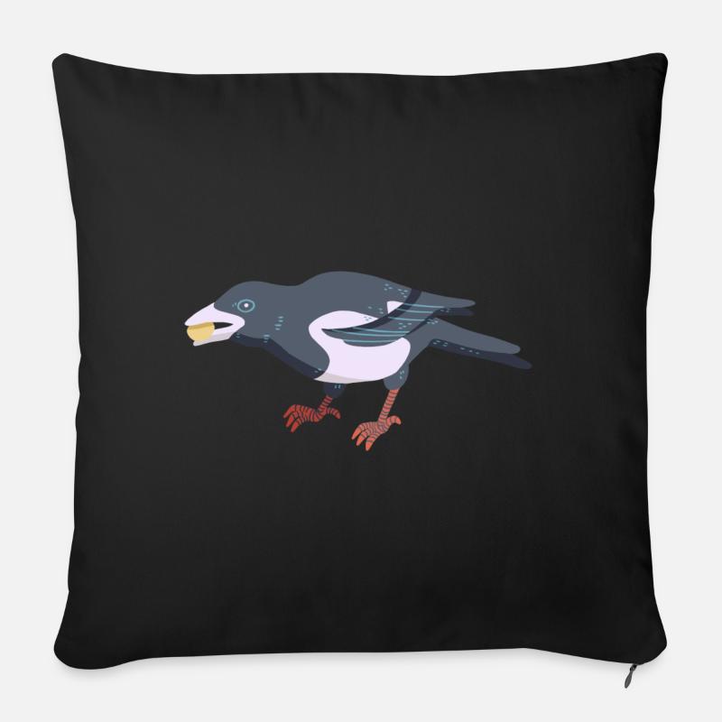Elster - Sofakissenbezug 45 x 45 cm - Schwarz