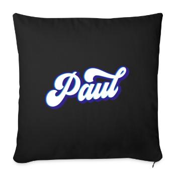 Paul | Colors changeable - Sofa pillowcase 17,3'' x 17,3'' (45 x 45 cm) - black - Front