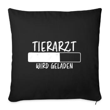 Tierarzt Spruch Beruf Lustiges Tierarzt Geschenk - Sofakissenbezug 45 x 45 cm - Schwarz - Vorne