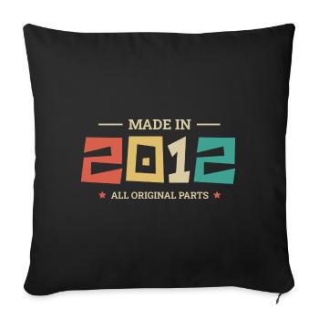 Legendär seit 2012 Original 2012 - Sofakissenbezug 45 x 45 cm - Schwarz - Vorne