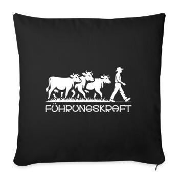 Landwirt Bauer Viehzüchter Milchbauer Geschenkidee - Sofakissenbezug 45 x 45 cm - Schwarz - Vorne