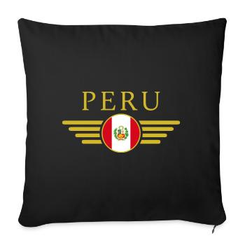 I Love Peru, Style Design T-Shirt, Clothing - Sofa pillowcase 17,3'' x 17,3'' (45 x 45 cm) - black - Front
