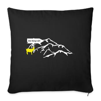 Der Berg ruft! - Sofakissenbezug 45 x 45 cm - Schwarz - Vorne