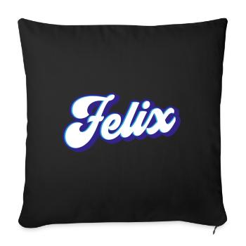 Félix | Couleurs changeantes - Housse de coussin décorative 45 x 45 cm - noir - Devant