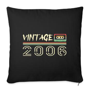 2006 Original 2006 Retro Birthday Gift 2006 - Sofa pillowcase 17,3'' x 17,3'' (45 x 45 cm) - black - Front