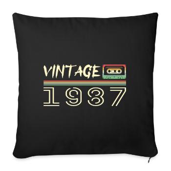 1987 Original 1987 Rétro Cadeau Anniversaire 1987 - Housse de coussin décorative 45 x 45 cm - noir - Devant