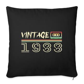 1988 Original 1988 Rétro Cadeau Anniversaire 1988 - Housse de coussin décorative 45 x 45 cm - noir - Devant