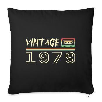 1979 Original 1979 Retro 1979 Birthday Gift - Sofa pillowcase 17,3'' x 17,3'' (45 x 45 cm) - black - Front