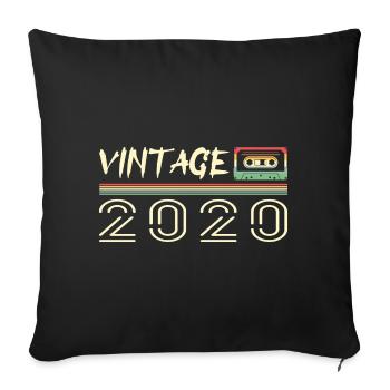 2020 Original 2020 Retro Geburtstagsgeschenk 2020 - Sofakissenbezug 45 x 45 cm - Schwarz - Vorne