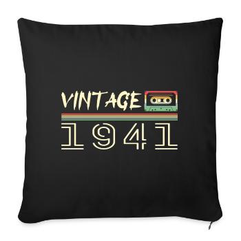 1941 Original 1941 Retro Birthday Gift 1941 - Sofa pillowcase 17,3'' x 17,3'' (45 x 45 cm) - black - Front
