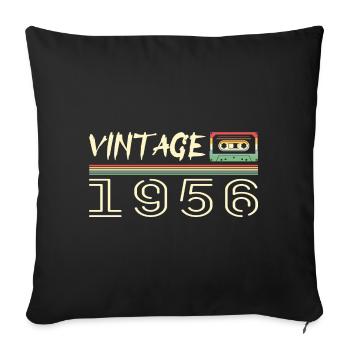 1956 Original 1956 Retro Birthday Gift 1956 - Sofa pillowcase 17,3'' x 17,3'' (45 x 45 cm) - black - Front