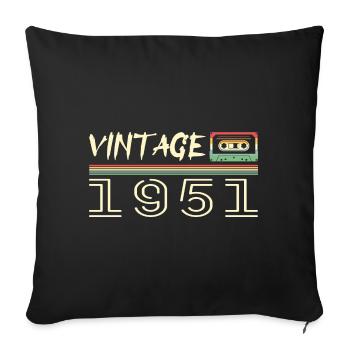 1951 Original 1951 Retro 1951 Birthday Gift - Sofa pillowcase 17,3'' x 17,3'' (45 x 45 cm) - black - Front