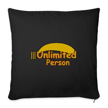 Unlimited Person Chance - Sofa pillowcase 17,3'' x 17,3'' (45 x 45 cm) - black - Front