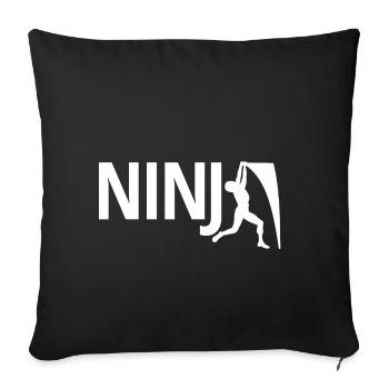 Ninja Warrior - Sofakissenbezug 45 x 45 cm - Schwarz - Vorne