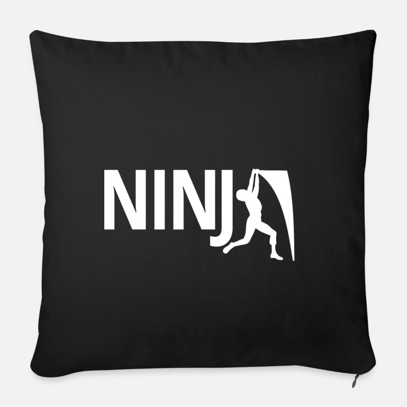 Ninja Warrior - Sofakissenbezug 45 x 45 cm - Schwarz
