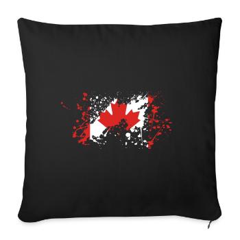 Blob drapeau canada - Housse de coussin décorative 45 x 45 cm - noir - Devant