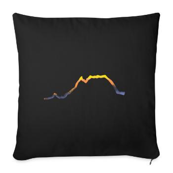 Grimming au lever du soleil en jaune - Housse de coussin décorative 45 x 45 cm - noir - Devant