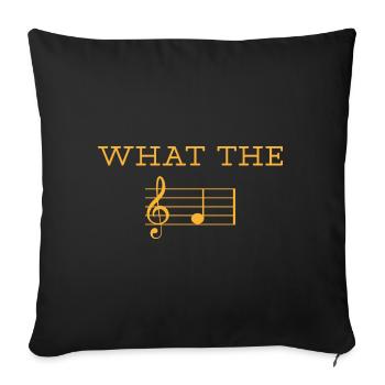 What the Geschenk Musik Raving Konzert Party - Sofakissenbezug 45 x 45 cm - Schwarz - Vorne