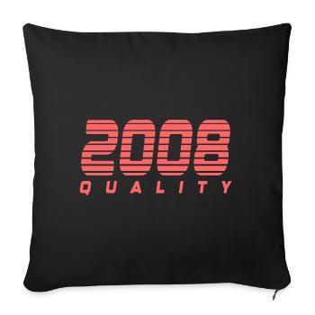 2008 quality | Farbe änderbar - Sofakissenbezug 45 x 45 cm - Schwarz - Vorne