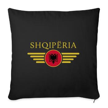 Ich liebe Albanien, Eleganz Stil Design T-Shirt - Sofakissenbezug 45 x 45 cm - Schwarz - Vorne