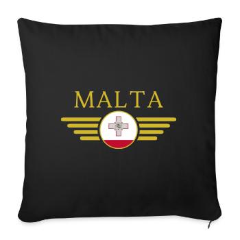 I Love Malta, Elegance Style Design T-Shirt - Sofa pillowcase 17,3'' x 17,3'' (45 x 45 cm) - black - Front