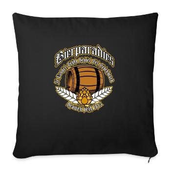 Beer paradise - Sofa pillowcase 17,3'' x 17,3'' (45 x 45 cm) - black - Front