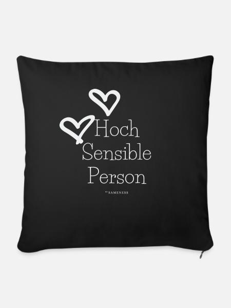 Hoch Sensible Person #HSP - Sofakissenbezug 45 x 45 cm - Schwarz