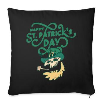 Saint-Patrick, - Housse de coussin décorative 45 x 45 cm - noir - Devant