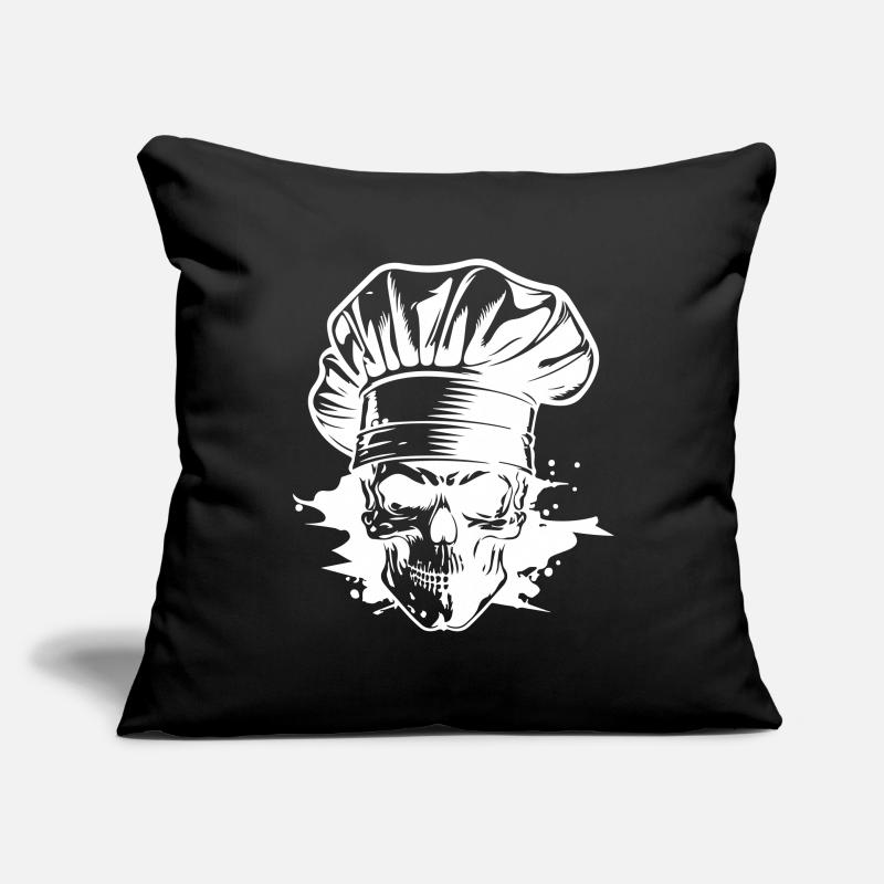 Chef Skeleton Chef Housse de coussin décorative 45 x 45 cm