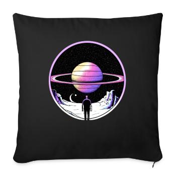 Surreal space odyssey - Sofa pillowcase 17,3'' x 17,3'' (45 x 45 cm) - black - Front