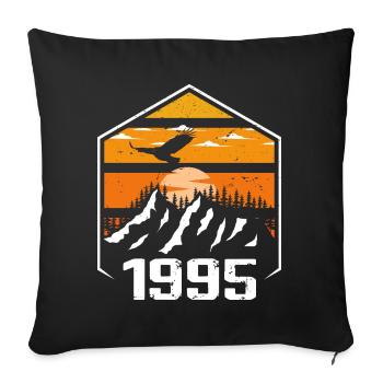 Anniversaire 1995 Millésime 1995 Fabriqué en 1995 - Housse de coussin décorative 45 x 45 cm - noir - Devant