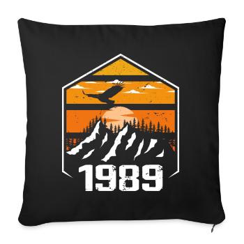 Birthday 1989 Vintage 1989 Made in 1989 - Sofa pillowcase 17,3'' x 17,3'' (45 x 45 cm) - black - Front