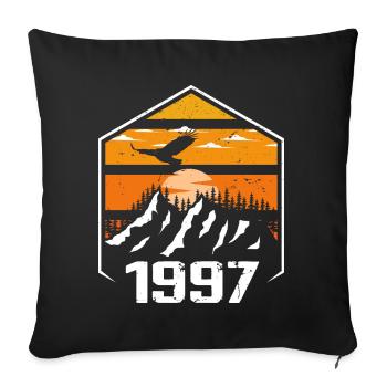 Anniversary 1997 Vintage 1997 Made in 1997 - Sofa pillowcase 17,3'' x 17,3'' (45 x 45 cm) - black - Front