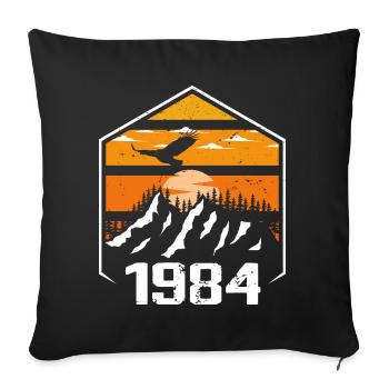 Geburtstag 1984 Jahrgang 1984 Hergestellt im Jahr 1984 - Sofakissenbezug 45 x 45 cm - Schwarz - Vorne