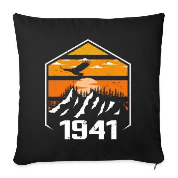 Birthday 1941 Vintage 1941 Made in 1941 - Sofa pillowcase 17,3'' x 17,3'' (45 x 45 cm) - black - Front