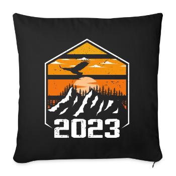 Anniversary 2023 Vintage 2023 Made in 2023 - Sofa pillowcase 17,3'' x 17,3'' (45 x 45 cm) - black - Front
