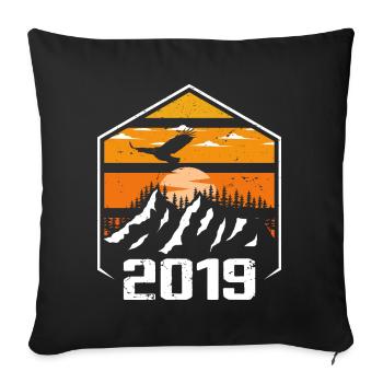 Anniversary 2019 Vintage 2019 Made in 2019 - Sofa pillowcase 17,3'' x 17,3'' (45 x 45 cm) - black - Front