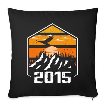 Anniversary 2015 Vintage 2015 Made in 2015 - Sofa pillowcase 17,3'' x 17,3'' (45 x 45 cm) - black - Front