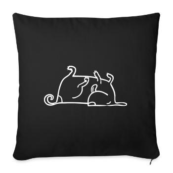 Funny dog Claw me please ! - Sofa pillowcase 17,3'' x 17,3'' (45 x 45 cm) - black - Front