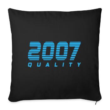 Qualité 2007 | Couleur changeante - Housse de coussin décorative 45 x 45 cm - noir - Devant