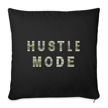 Hustle Mode Dollar Bill Texture Inspiration - Housse de coussin décorative 45 x 45 cm - noir - Devant