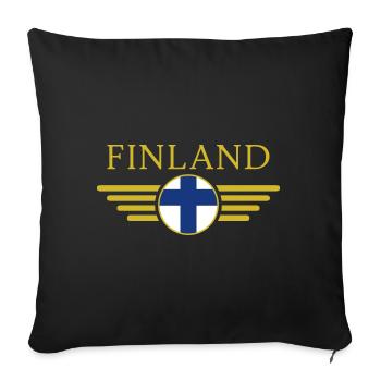 I Love Finland, Style Design T-Shirt, Clothing - Sofa pillowcase 17,3'' x 17,3'' (45 x 45 cm) - black - Front
