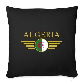 I Love Algeria, Elegance Style Design T-Shirt - Sofa pillowcase 17,3'' x 17,3'' (45 x 45 cm) - black - Front