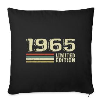 Born in 1965 Birthday 1965 Vintage 1965 - Sofa pillowcase 17,3'' x 17,3'' (45 x 45 cm) - black - Front