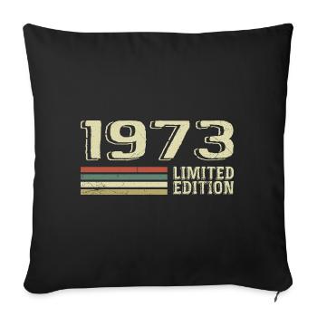 Born in 1973 Birthday 1973 Vintage 1973 - Sofa pillowcase 17,3'' x 17,3'' (45 x 45 cm) - black - Front