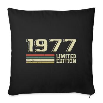 Born In 1977 Birthday 1977 Vintage 1977 - Sofa pillowcase 17,3'' x 17,3'' (45 x 45 cm) - black - Front